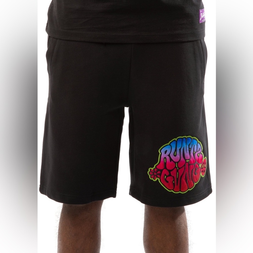 RUNTZ GANG KNIT SHORTS SIZE 3X COLOR BLACK